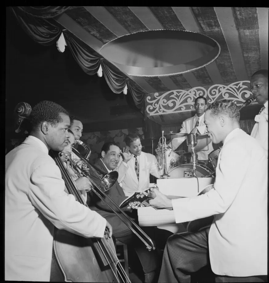 The orchestra at the Aquarium, New York, November 1946. William P. Gottlieb