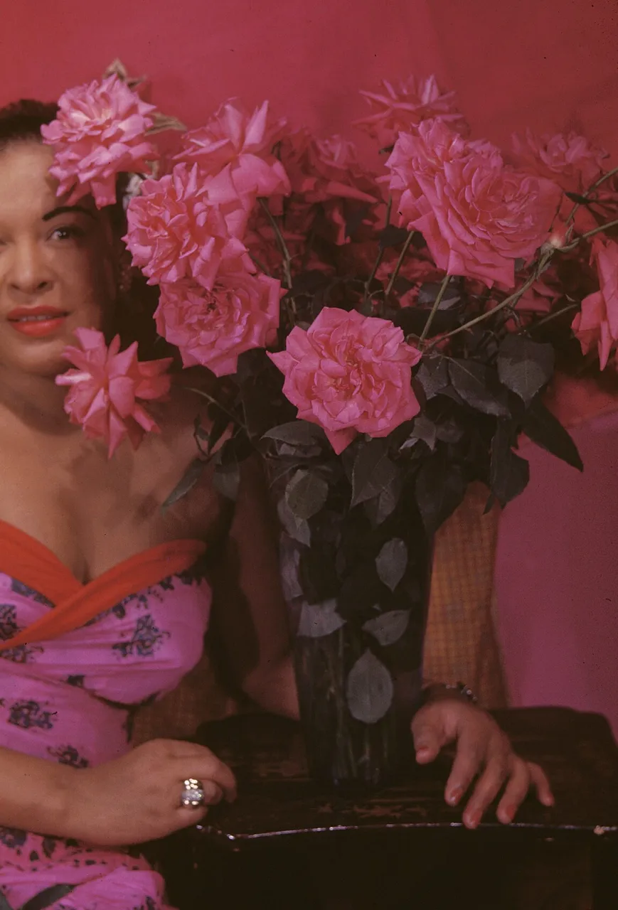 The same sitting, with the bouquet. Carl Van Vechten