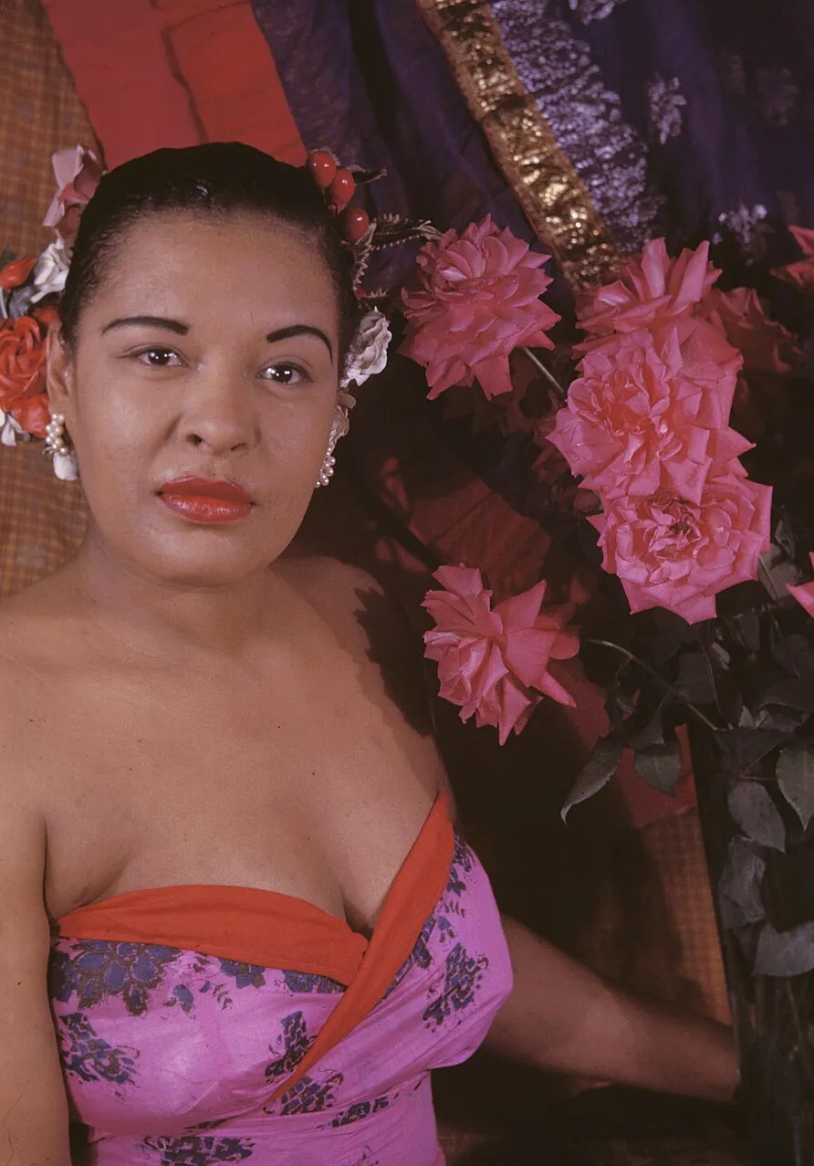 Among roses, in Kodachrome, 23 March 1949. Carl Van Vechten