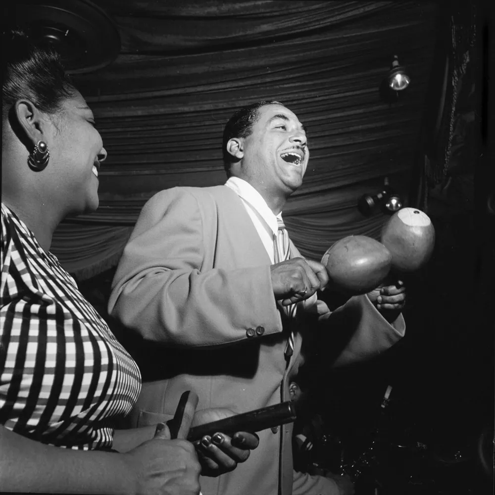 Machito on maracas, Graciela on claves, 1947. William P. Gottlieb, Library of Congress