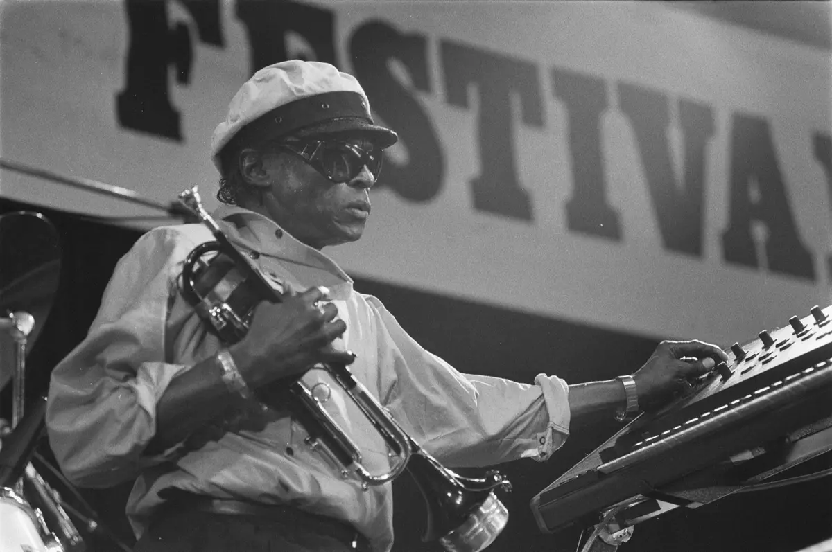 Miles Davis on stage at the North Sea Jazz Festival